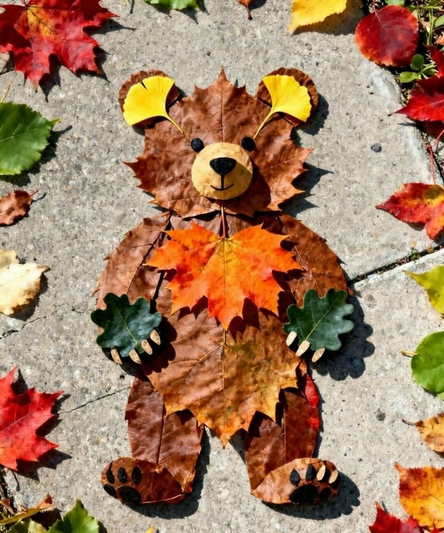 Смотрите какую прелесть можно сделать из листьев с дет...