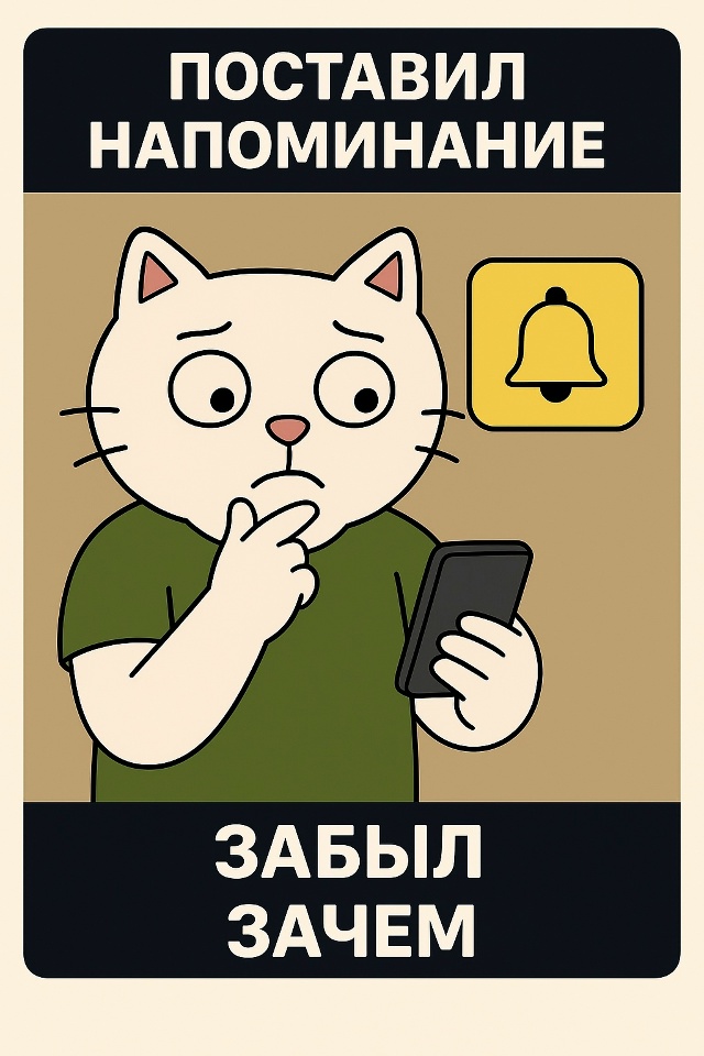 С чувством ответственности создаёшь напоминание, чтоб...