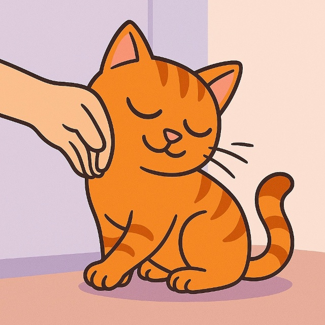 Когда коты трутся мордочкой о человека или предмет, он?...