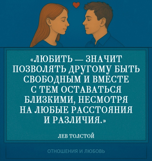 «Любить — значит позволять другому быть свободным и в?...
