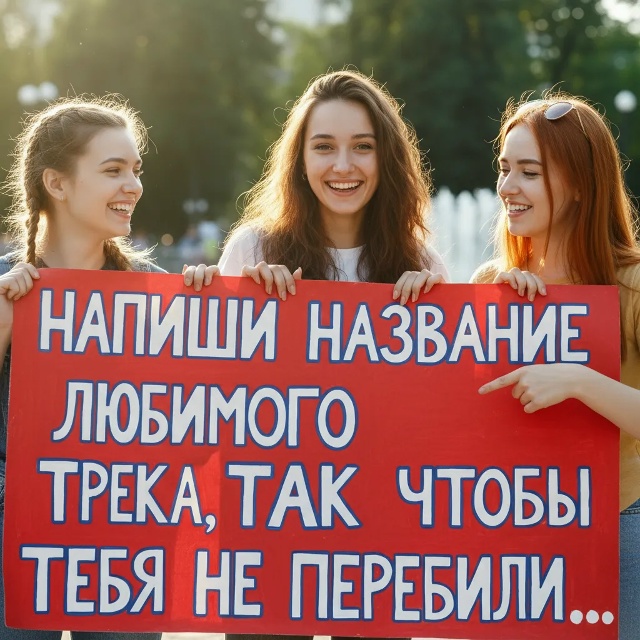 Напиши название любимого трека по буквам, так чтобы те?...