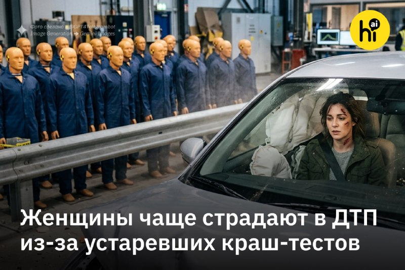 💡 Женщины на 60% чаще мужчин получают травмы в ДТП
К такому выводу пришли исследователи из Техничес