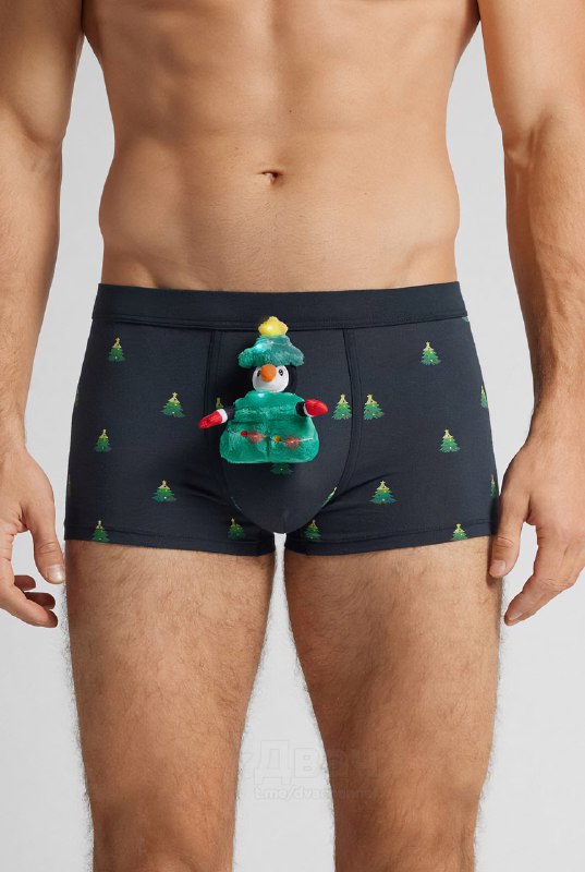 Светящиеся трусы с пряней, пингвином и мешочком с подарками выпустил итальянский бренд Intimissimi
