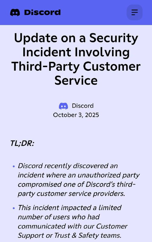 ⚡️Discord ВЗЛОМАЛИ — хакеры вскрыли подрядчика сервиса и унесли все паспортные данные юзеров, которы