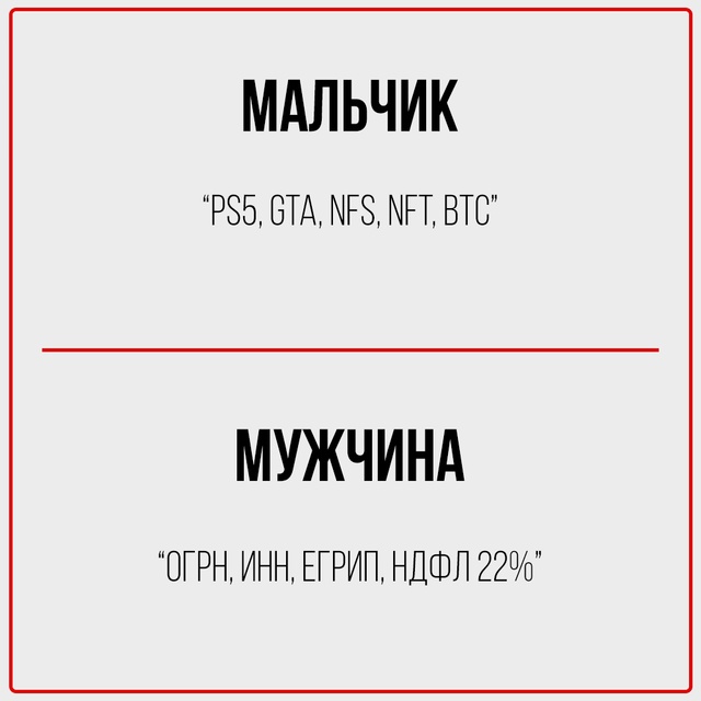 Мальчик: Скрывает этот пост.
Мужчина: Пересылает тебе.