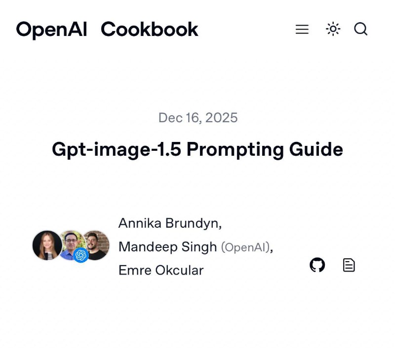 Генерируем картинки с GPT-image-1.5 — OpenAI выкатили подробный гайд, где по шагам объяснили, как ге