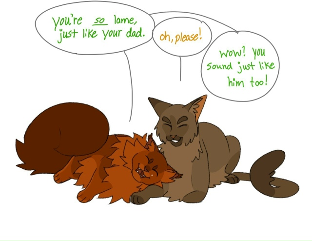 — Ты такой скучный, прям как твой отец.
— Ой, да брось!
??...