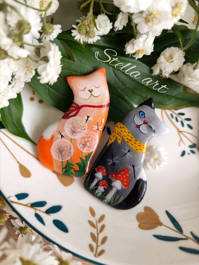 Кото-брошки 🐾 Какая запала в душу? 🤍🐈‍⬛