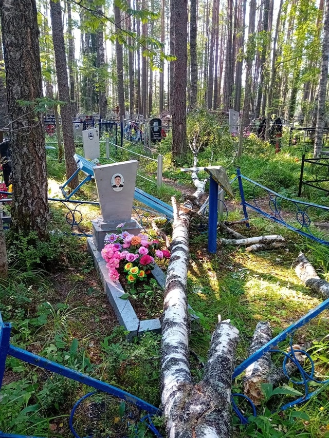 С утра съездили на кладбище,это вход от пешеходного пе?...