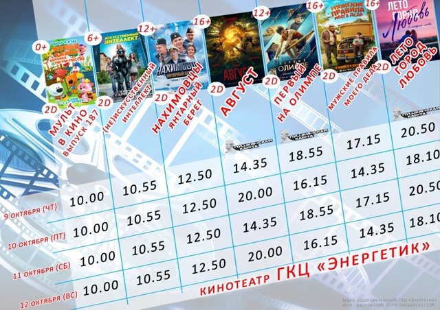 Информация о кинопоказах!