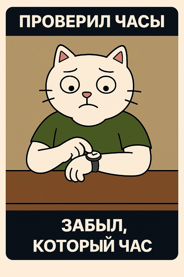 Смотришь на время, чтобы не опоздать, но пока успеваешь...