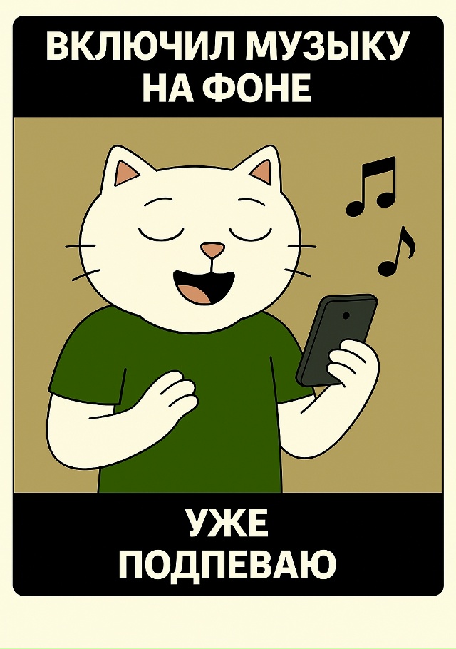 Бывает, включишь музыку в фоне,
а потом ловишь себя на т...