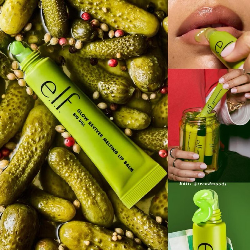 АААА! Бренд Elf выпустил бальзам для губ со вкусом солёных ОГУРЧИКОВ!
И да, оттенок у бальзама тоже