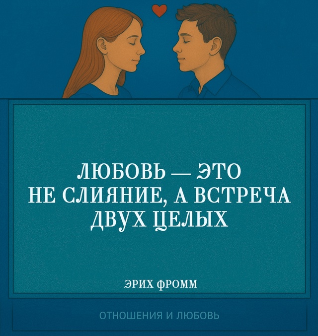 Эрих Фромм в этой фразе предлагает зрелое и глубоко фи?...