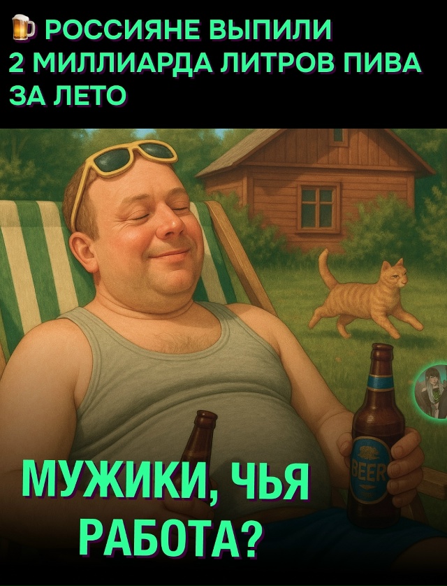 🔥 Пивозавры не подвели: 2 миллиарда литров пива ушли з?...