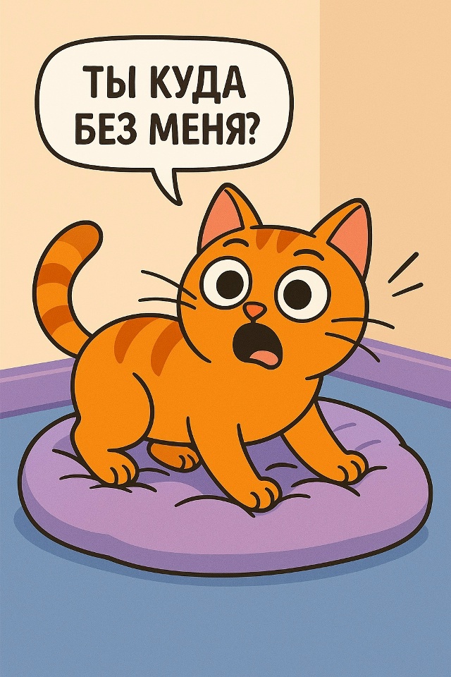 Кот уснул… но только до того момента, пока ты не сделал...