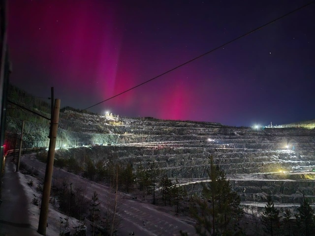 Прошлой ночью жители Качканара, стали свидетелями ред?...