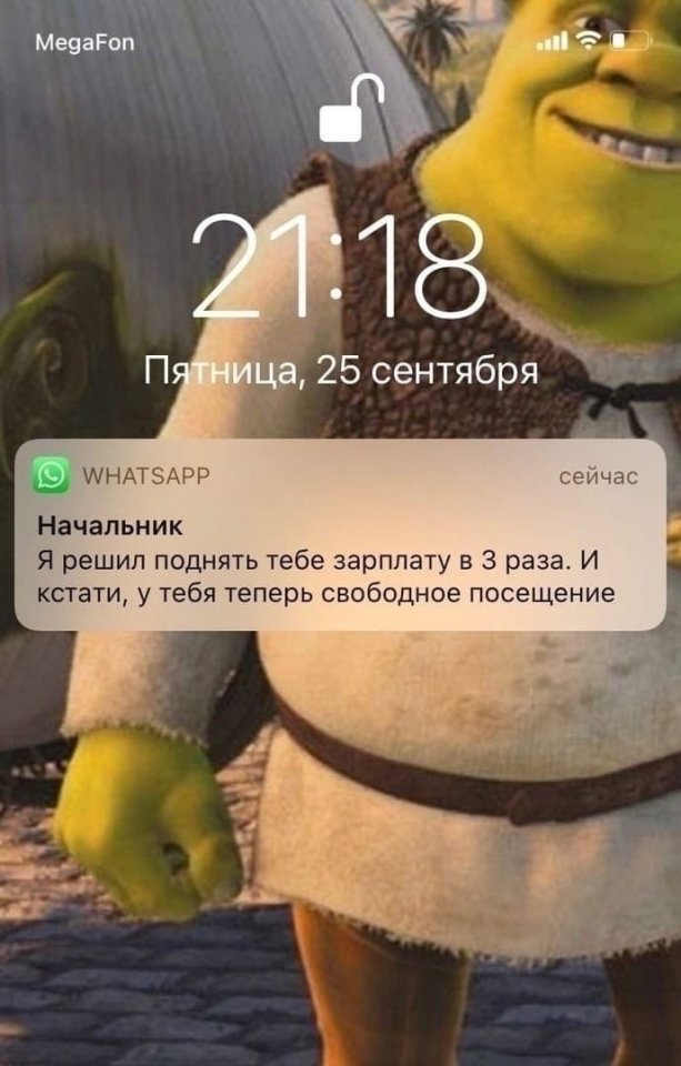 Такие сообщения я хочу получать😅