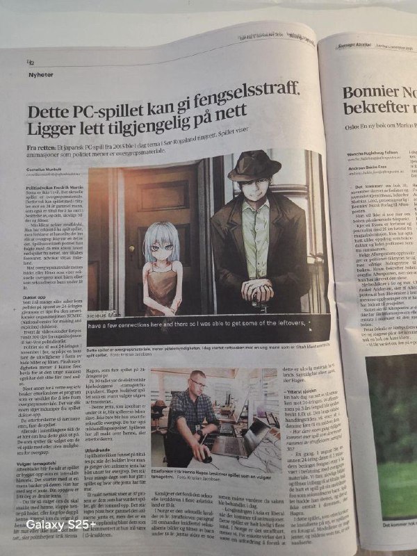 В Норвегии мужчине грозит до трёх лет тюрьмы за виртуальное изнасилование и скриншоты игры.
Норвеж