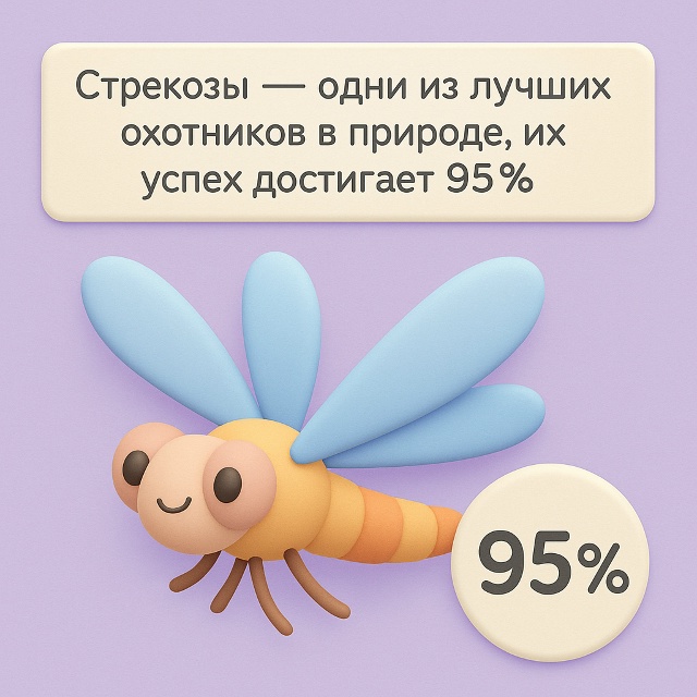🪁 Лётные хищники
Стрекозы — одни из самых успешных о?...