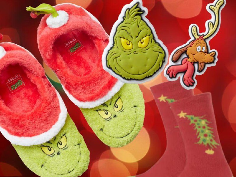Crocs выпустил сабо по мотивам Гринча — обувь с тем самым персонажем, который испортил Рождество, от