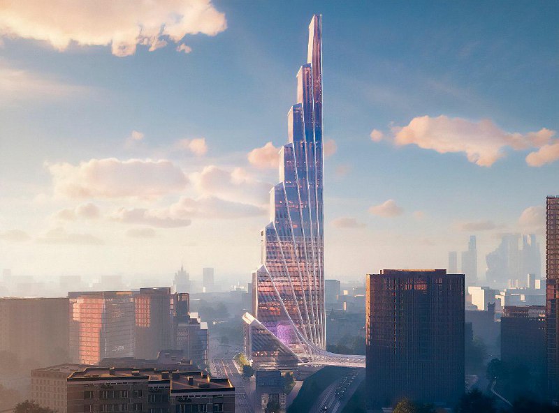 🏠 Появились первые рендеры новой башни на площади Тверской Заставы
Башня на 65 этажей. Напротив Бел