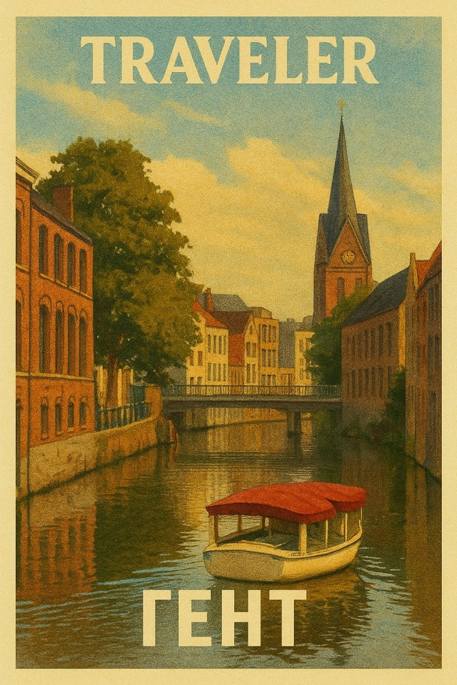 🌍 Гент — город каналов, мостов и уютных набережных.
З?...