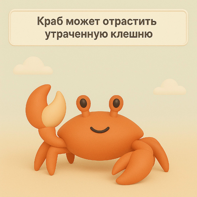 Крабы способны отращивать клешни заново
Если краб тер...