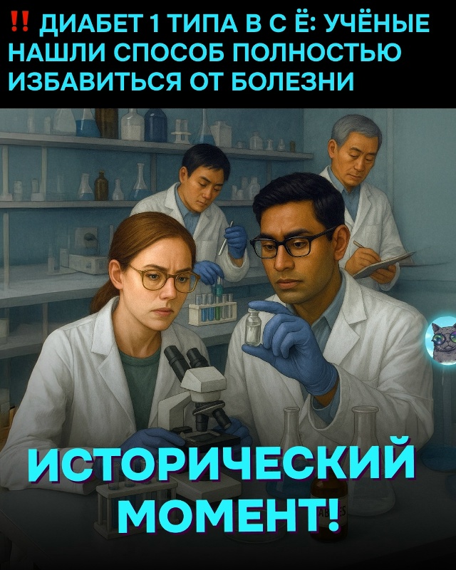 🔥 Впервые за 100 лет медицины — настоящий прорыв.
Комп...