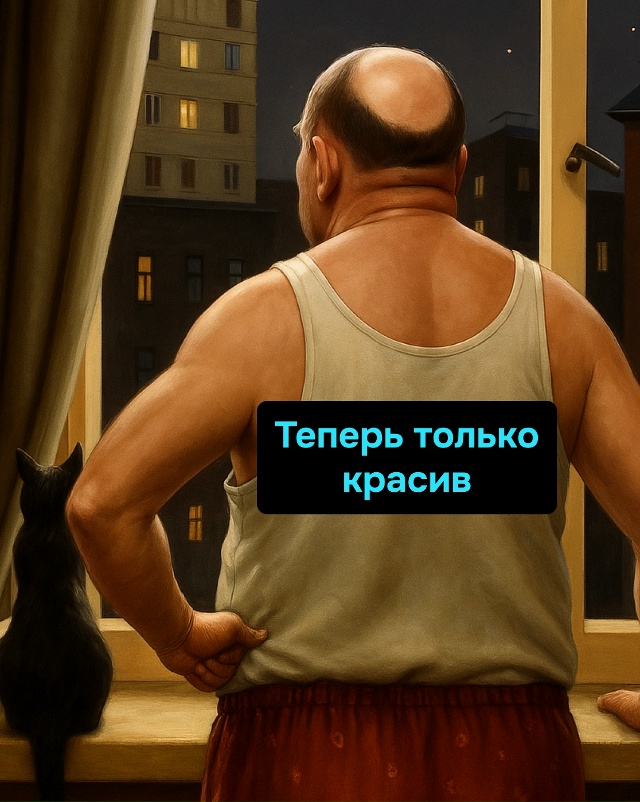 Молодость ушла, а вот тапки, пузо и харизма — остались ?...