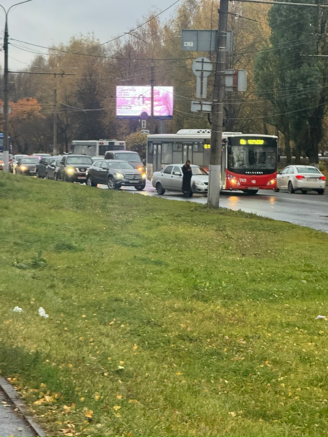 На пр-т строителей около Факела. Газель отбросила не ну...