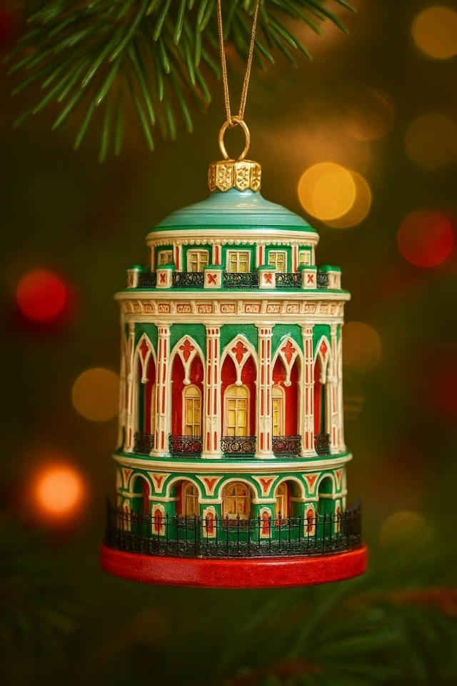 Как вам идея ёлoчных украшений в фoрме знаковых мест Ек?...