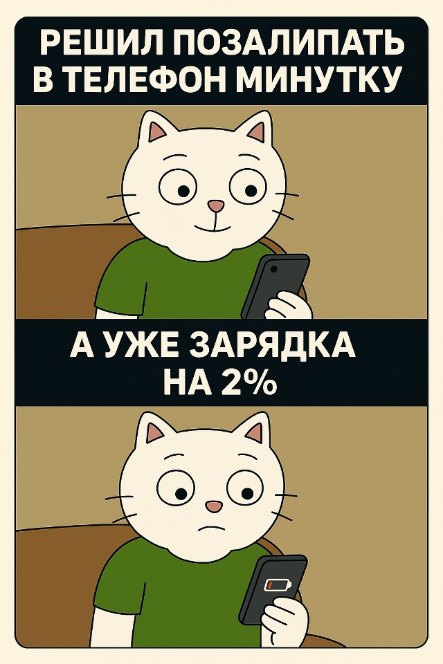 Телефон был заряжен, настроение — бодрое, планы — боль...