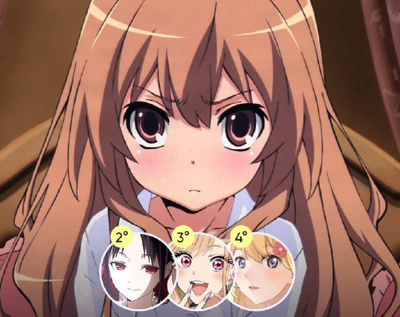 🏆БЕССПОРНАЯ КОРОЛЕВА
Годы идут, а «карманный тигр» по-прежнему правит балом. Тайга Айсака (из аниме