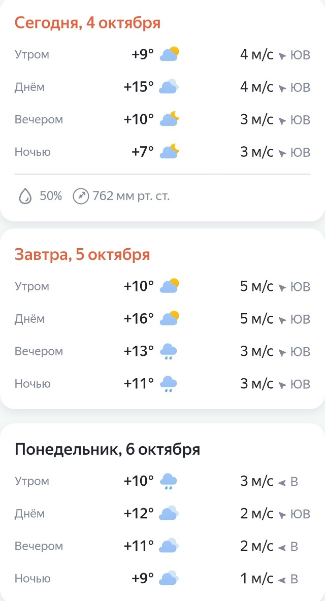 Погода в Выксе на ближайшие 3 дня ⛅