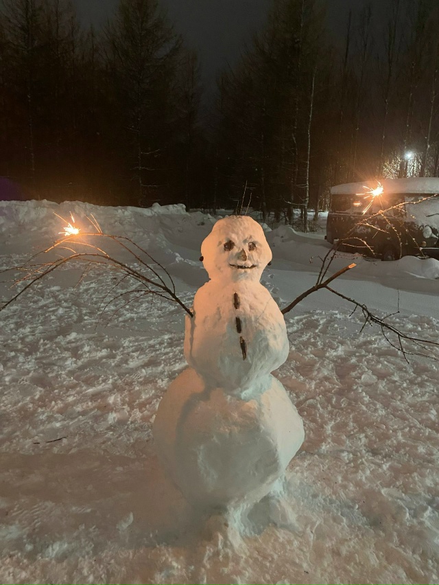 Начало зимы проходит очень успешно) Первый снеговик в ?...