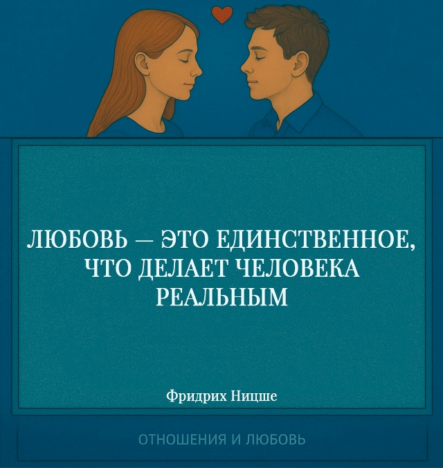 Любовь делает человека настоящим, потому что только в ?...