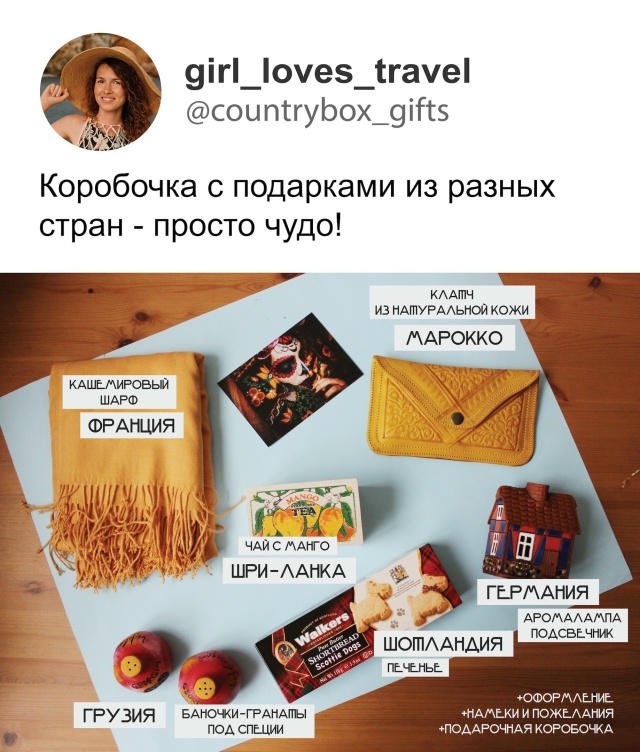 [club70315446|Страна в коробочке I Подарки] из разных стран