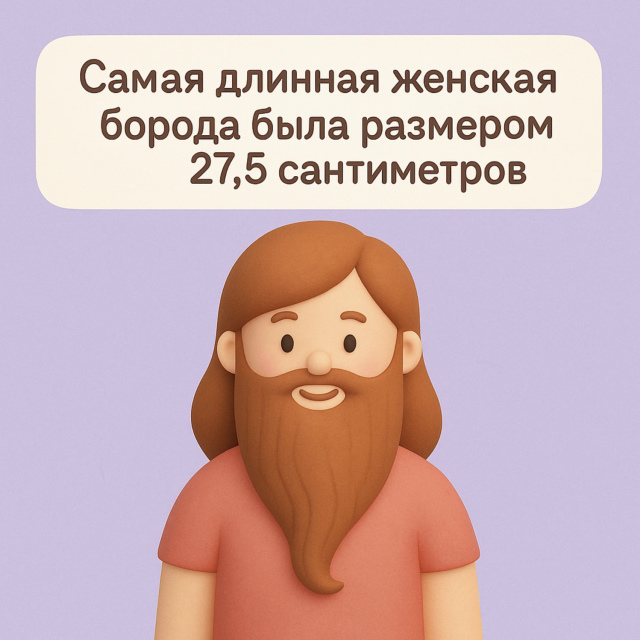 🧔‍♀️ Рекорд вне стереотипов
Самая длинная женская ?...