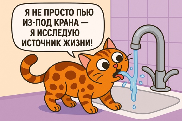 Еще они любят пить из туалета