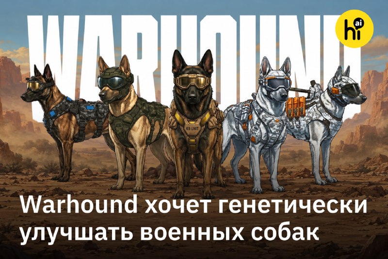 ⚡️ Военных ГМО-собак создадут в США
Американский стартап Warhound привлек $200 млн инвестиций на ра