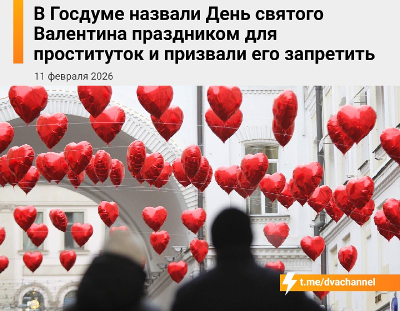 ⚡️14 февраля должны отмечать только проститутки, заявили в Госдуме
В комитете Госдумы по защите сем
