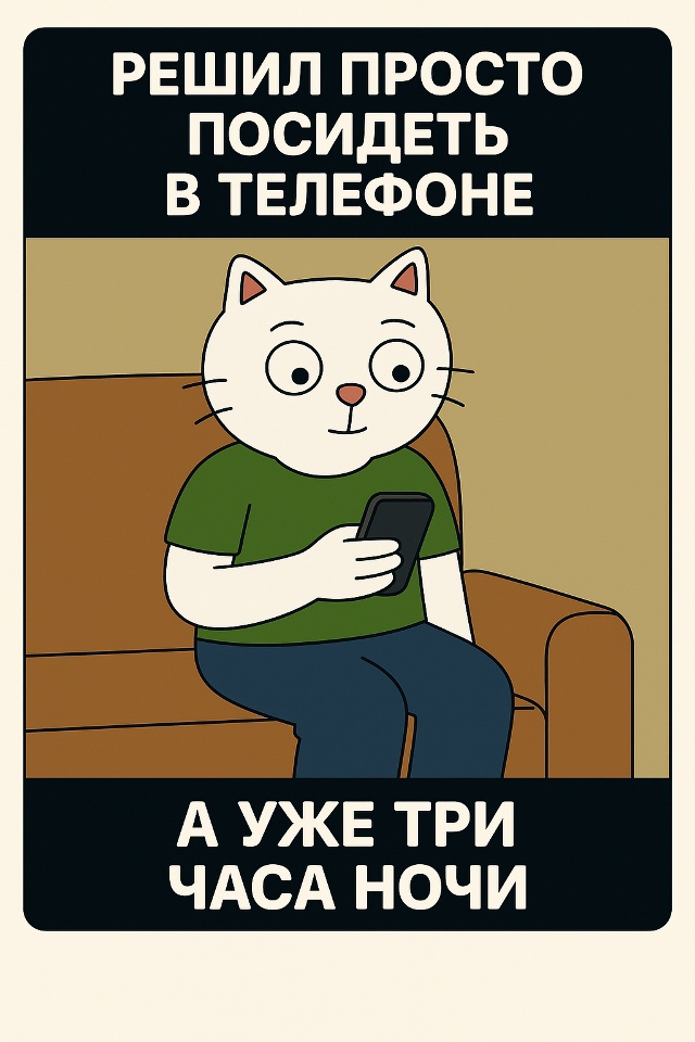 Время теряет смысл, когда попадаешь в ленту.
Сначала пр...