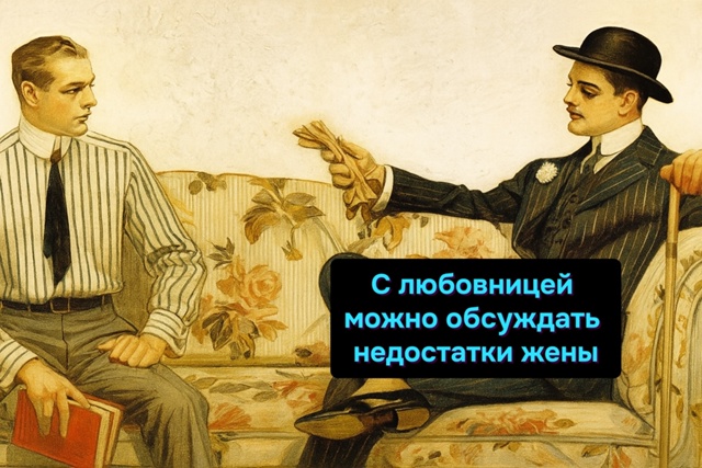 С любовницей обсуждают мечты, с женой — просрочку по и?...