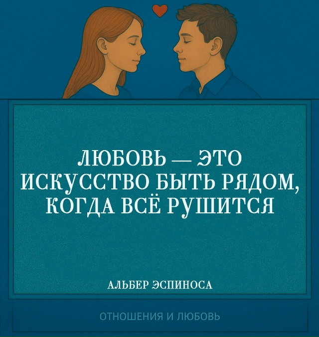 Эспиноса говорит о любви как о проверке в трудности. Бы...