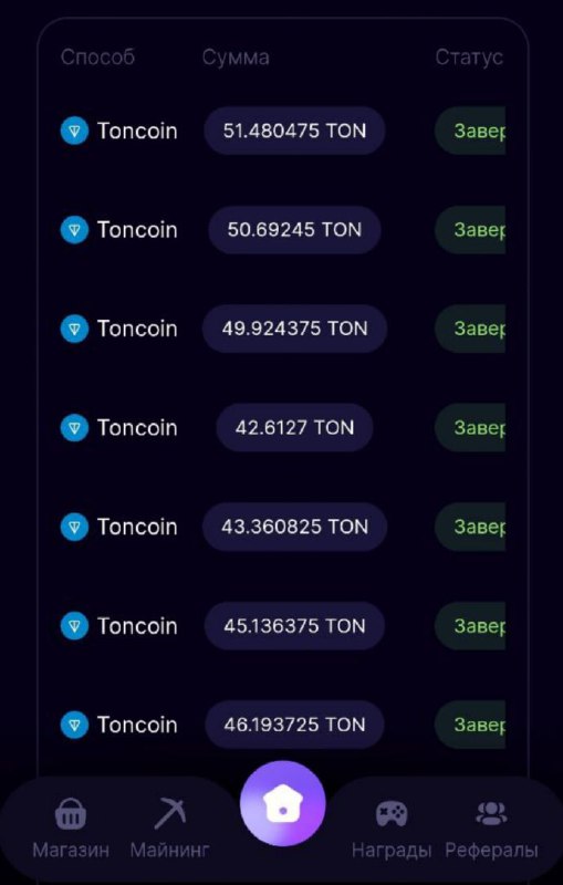 #Bounty_Hash ?
Сделал очередной вывод, на 51 TON (100$)
Моя статистика:
Дата моего входа в проект: