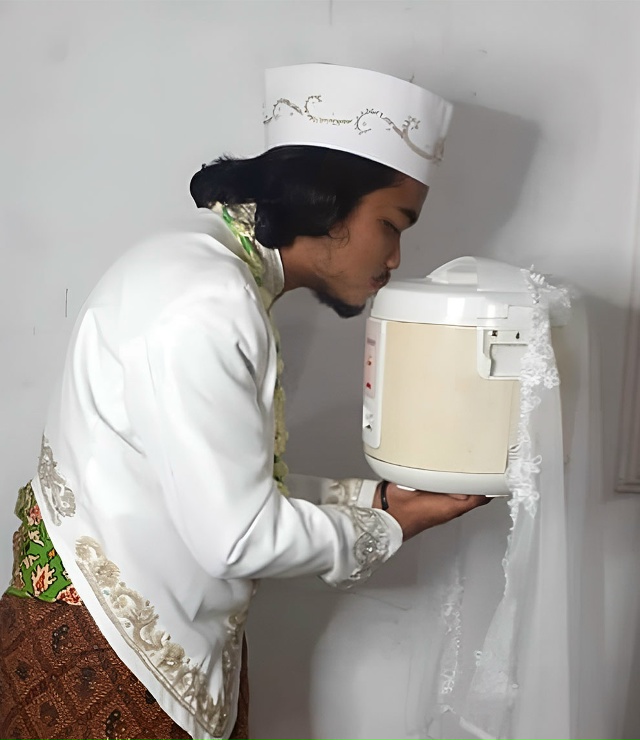 Житель Индонезии устроил необычную свадьбу — его избр...