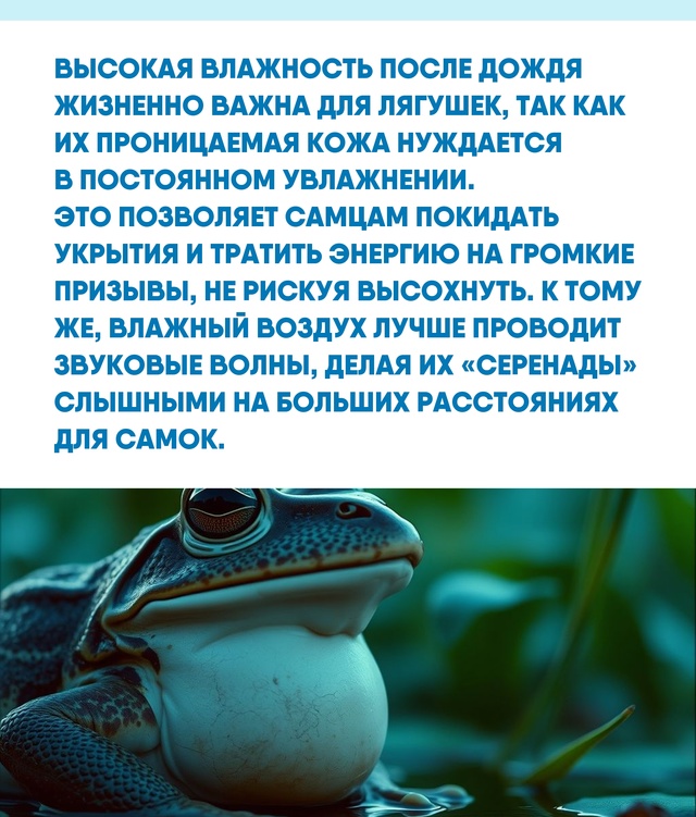 Знакомый каждому с детства хор лягушек после ливня — э...