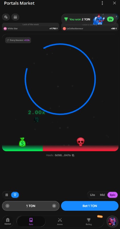 #Portals_Market
Новый режим в играх Portals ❤️
Познакомьтесь с Escape, нашим первым сольным режимо