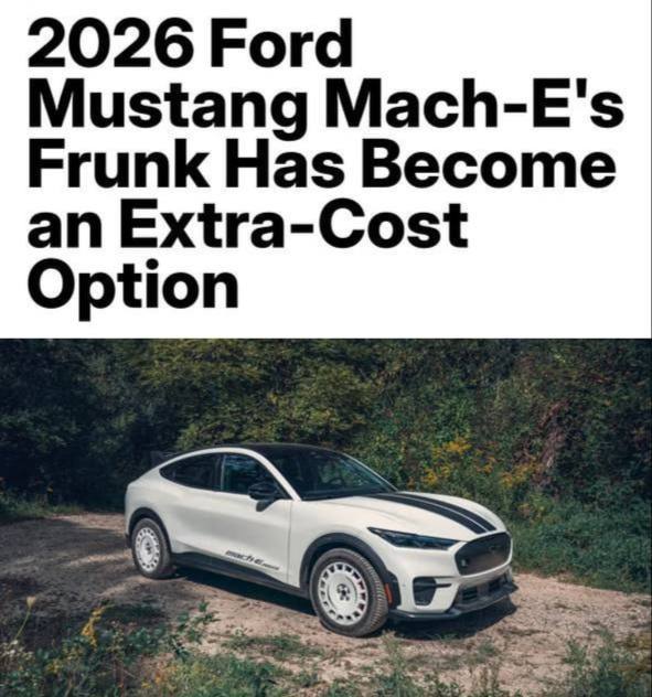 Ford введет платный доступ к.... багажнику
У модели Mustang Mach-E есть передний багажник, который